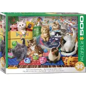 Eurographics Puzzle Katzen 500 Teile - Kittens Playtime