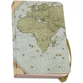 Bekking & Blitz Notizbuch A6, weicher Einband: Weltkarte von Joan Blaeu, Het Scheepvaartmuseum
