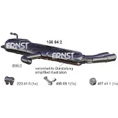 ERNST 156042 Endschalldämpfer für VW GOLF VI (5K1) Auspuff