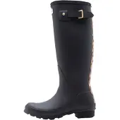 Hunter Regenstiefel Unisex Leopard Schwarz Gummi