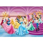 Disney Fototapete Prinzessinnen Rosa Blau und Gelb 255 x 180 cm 600351