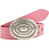 Rettungsring Gürtel Ledergürtel "Gump Pink", mit austauschbarer Schließe "Mandala Silber"
