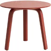 HAY Bella Couchtisch, rot, Ø45 x H39 cm, Eiche - , Bella, Rot, für Wohnzimmer, Holz, Skandinavisch