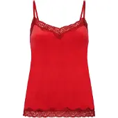 Hunkemoller Cami Top Velours Lace Rot