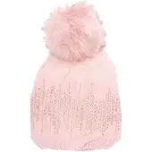 Antonio Strick Mütze Beanie mit Bommel W23/24 pink