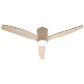 LUCANDE LED-Deckenventilator Sorin, beige, DC, leise, IP44 Sorin, creme / amber, für Wohn- / Esszimmer, Metall, Modern