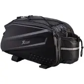 Xcase 2in1-Fahrrad-Gepäckträgertasche, 10 Liter, Trageriemen, wasserfest, PU