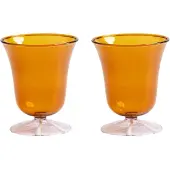 &k amsterdam &klevering - Eve Trinkglas 200 ml, amber (2er-Set)