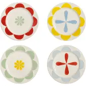 &k amsterdam &klevering - Folk Teller, Ø 17,5 cm, mehrfarbig (4er-Set)