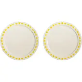 &k amsterdam &klevering - Folk Teller, Ø 27,5 cm, gelb (2er-Set)