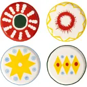 &k amsterdam &klevering - Festivo Teller, Ø 13 cm, mehrfarbig (4er-Set)