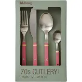HK Living - 70's Besteck-Set, raspberry (16-tlg.)