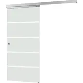 Inova Tür Schiebetür Glas Blockstreifen 775x2035 Zimmertür Glasschiebetür - Griffmuschel
