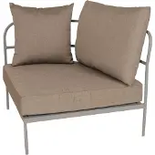 Stern Coco Lounge Eckelement Aluminium greige inkl. Kissen