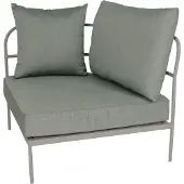Stern Coco Lounge Eckelement Aluminium greige inkl. Kissen