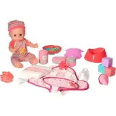 Lobbes Puppenset Bauchtrage Babypuppe 29 cm rosa Spielzeug