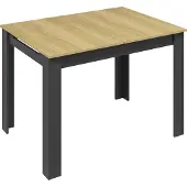 VCM Esstisch ausziehbar, Holz Küchentisch 120-160 cm, kompakter Speisetisch für Küche & Essbereich, Tisch Pesoli