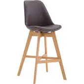 CLP 2er Set Barhocker Cannes Kunstleder braun/natura