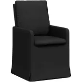 vidaXL Esszimmerstühle 2 Stk. Stoff Schwarz 57 x 67 x 98 cm