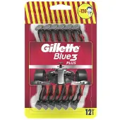 Gillette 12 Stück Blau 3 Rot Einwegrasierer für Männer