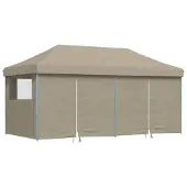 vidaXL Partyzelt Pop-up Taupe 580 x 292 x 315 cm Oxford-Stoff