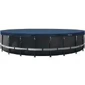 Intex 28091 Pool Abdeckplane rund 732cm Deluxe Schutz Plane 20cm Überhang