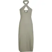 Urban Classics Shirtkleid "Ladies Crossed Neckholder Dress" 1 Stk. tlg.