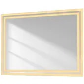 Emke Badspiegel mit Beleuchtung 80*60cm, Warmweiss3000K, Dimmbar, Wand Schalter