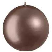 Kopschitz Kerzen Kugelkerzen Metallic Matt Mocca √ò 100 mm, 6 Stück