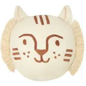 Nobodinoz - Tiger Kissen, 35 x 30 cm, braun / natural