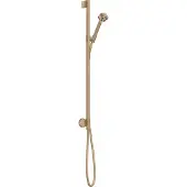Hansgrohe AXOR One Brauseset 75 1-jet EcoSmart, mit Wandanschluss, 48791140, Farbe: Brushed Bronze