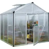 Pergart Vitavia, Aktionsangebot (inkl. 100 Euro Zubehör): Gewächshaus "Zeus 6200", aluminium eloxiert, 6,2 m², 10 mm HKP