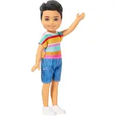 Ginza.se Chelsea Club , kleine Puppe Koji, ca. 15 cm groß, Junge mit braunem Haar und abnehmbarem Outfit und Schuhen, Mini-Puppe, Männlich, 3 Jahr(e), Junge/Mädchen, 139 mm, Mehrfarbig