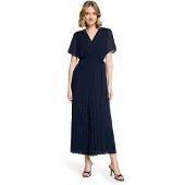 Betty & Co Jumpsuit "Jumpsuit mit Plissee", Damen, Gr. 42, EURO, blau (dunkelblau), Obermaterial: 100% Polyester PES., Overalls Jumpsuit