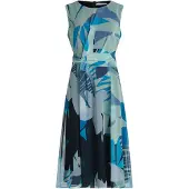 Betty & Co Midikleid "Midikleid ohne Arm", Damen, Gr. 40, EURO, blau (dunkelblau, blau), Obermaterial: 100% Polyester PES., Kleider Midikleid