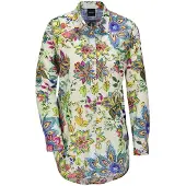 MADELEINE Langarmbluse "Hemdbluse Sommerbluse mit floralem Muster" Unikatprint