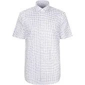 Seidensticker Businesshemd "Schwarze Rose", Herren, Gr. XL (43), normale Ärmellängen, weiß (mittelblau), 100% Baumwolle, bedruckt, regular fit, Hemden Businesshemd, Regular 1/2 Kentkragen Druck