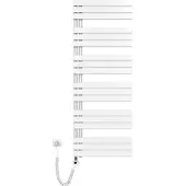 Emke Badheizkörper Elektrisch mit Thermostat und Timer für Handtuchwärmer 60x159cm 1000W Weiß Handtuchheizkörper