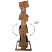 Hecht International Hochbeet mit vier beweglichen Kästen H145cm B50cm aus Holz 301960108-HE