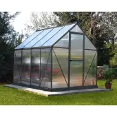 GartenHaus GmbH Aluminium Gewächshaus Mythos 68 Grau 247x185x208 cm