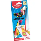 Maped Buntstifte - - Color'peps - 12 Bicolor - Weiche Mine - Dreieckig