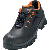 Uvex 2 S3 MACSOLE HI HRO SRC, Unisex, Erwachsener, Sicherheitsschuhe, Schwarz, Orange, A, E, ESD, FO, HI, HRO, P, S3, WRU, Speed-Schnürsenkel