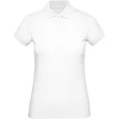 B&C Damen Poloshirt aus Ringspun-Bio-Baumwollpiqué mit Feinripp-Kragen und Ärmelbündchen