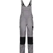 Dassy Wilson Zweifarbige Multinorm Latzhose mit Kniepolstertaschen - grafitgrau/schwarz - 62