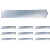 Relaxdays Rasenkante, 10er Set, HxB: 18 x 100 cm, Stahl, flexible Beeteinfassung, Umrandung für Beet & Rasen, silber
