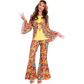 Amscan 3tlg. Kostüm "Hippy Woman" in Bunt - XL