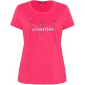 Chiemsee Print-Shirt , Damen, Gr. XS (32), pink (raspberry), 100% Baumwolle, Rundhals, Shirts Print-Shirt
