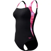 Speedo - Women's Shaping LunaLustre Printed 1 Piece - Badeanzug Gr 46 schwarz