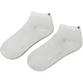 Tommy Hilfiger Kurzsocken "TH WOMEN CASUAL SHORT SOCK 2P", Damen, Gr. 35-38, weiß, Baumwollmischung, normal, Socken Kurzsocken, Mit flacher Zehennaht