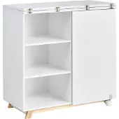 Beliani Sekretär Weiß Faserplatte 80 x 40 / 80 cm Multifunktional mit Stauraum Klappbar Faltbar Schrank Schreibtisch Klapptisch Homeoffice Büro